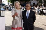 Den Haag 20 juni 2022
Diner met Prins Hendrik en Prinses Mary van Denemarken en Koning Willem Alexander en Koningin Maxima in de grote kerk . Sigrid Kaag met haar man Anis al Qaq