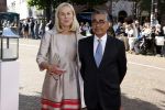 Den Haag 20 juni 2022
Diner met Prins Hendrik en Prinses Mary van Denemarken en Koning Willem Alexander en Koningin Maxima in de grote kerk . Sigrid Kaag met haar man Anis al Qaq