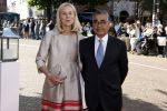 Den Haag 20 juni 2022
Diner met Prins Hendrik en Prinses Mary van Denemarken en Koning Willem Alexander en Koningin Maxima in de grote kerk . Sigrid Kaag met haar man Anis al Qaq