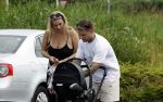 Vinkeveen 20 juini 2023
Gaby BLaaser en haar vriend Robin komen bij the Harbour Club naar buiten met hun pasgeboren dochter Isabella . Het was de eerste keer dat Isabella met haar ouders en uitje had. Ze was precies 1 week oud.