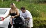Vinkeveen 20 juini 2023
Gaby BLaaser en haar vriend Robin komen bij the Harbour Club naar buiten met hun pasgeboren dochter Isabella . Het was de eerste keer dat Isabella met haar ouders en uitje had. Ze was precies 1 week oud.