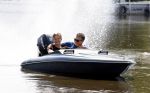 Zaanstad 23 juni 2023
Wolter Kroes met zijn Thomas aan het varen met een vet bootje.