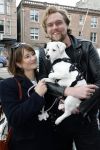 Amsterdam 27 maart 2024
Barbara Sloesen met vriend Joost Hofman en hun hondje in het centrum van amsterdam.