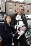 Amsterdam 27 maart 2024
Barbara Sloesen met vriend Joost Hofman en hun hondje in het centrum van amsterdam.