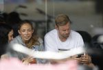 Amsterdam 30 juni 2024
Davy Klaassen met nieuw kapsel en zijn vrouw op terras in Amsterdam zuid.
Ze zijn pas getrouwd.