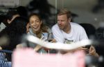 Amsterdam 30 juni 2024
Davy Klaassen met nieuw kapsel en zijn vrouw op terras in Amsterdam zuid.
Ze zijn pas getrouwd.