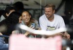 Amsterdam 30 juni 2024
Davy Klaassen met nieuw kapsel en zijn vrouw op terras in Amsterdam zuid.
Ze zijn pas getrouwd.