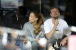 Amsterdam 30 juni 2024
Davy Klaassen met nieuw kapsel en zijn vrouw op terras in Amsterdam zuid.
Ze zijn pas getrouwd.