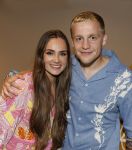 Amsterdam 25 mei 2024
Feestje na concert van de Toppers in de Johan Cruijff Arena. Donny v d Beek en Estelle Bergkamp
