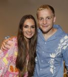 Amsterdam 25 mei 2024
Feestje na concert van de Toppers in de Johan Cruijff Arena. Donny v d Beek en Estelle Bergkamp