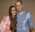 Amsterdam 25 mei 2024
Feestje na concert van de Toppers in de Johan Cruijff Arena. Donny v d Beek en Estelle Bergkamp