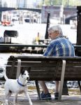Amsterdam 29 juni 2024
Hans v d Togt laat zijn hond uit en zit lekker op een bankje aan de Amstel .