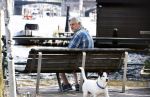 Amsterdam 29 juni 2024
Hans v d Togt laat zijn hond uit en zit lekker op een bankje aan de Amstel .