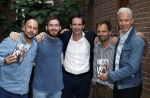 Amsterdam 27 mei 2024
Boekpresentatie Michiel Vos  in het College Hotel.  Michiel Vos met Paul Barewijk Kevin Groeneweg Daan Nieber en Arno Kantelberg