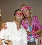 Amsterdam 25 mei 2024
Feestje na concert van de Toppers in de Johan Cruijff Arena. Nino Wilkes met een vriendin