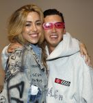 Amsterdam 25 mei 2024
Feestje na concert van de Toppers in de Johan Cruijff Arena. Nino Wilkes met een vriendin