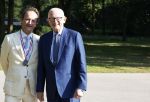 Haarzuilens 26 juni 2024
Nationale haringparty op kasteel de Haar. Mr Pieter v Vollenhoven met Frank Houben
