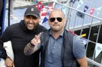 Zeewolde 29 mei 2024
Wesley Sneijder en Wesley Bronkhorst  bij muziekfeest op het plein. Wesley Sneijder met goede vriend Reduan Diba