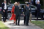 Amersfoort 18 juni 2023
Koning Willem Alexander en Prinses Amalia aanwezig bij de nieuwe standaard die overhandigt zal worden aan het Regiment Huzaren Prinses Catharina-Amalia op de Prins Bernhardkazerne. Het is de eerste keer nadat Prinses Amalia haar arm gebroken heeft na val van het paard .