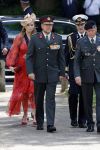 Amersfoort 18 juni 2023
Koning Willem Alexander en Prinses Amalia aanwezig bij de nieuwe standaard die overhandigt zal worden aan het Regiment Huzaren Prinses Catharina-Amalia op de Prins Bernhardkazerne. Het is de eerste keer nadat Prinses Amalia haar arm gebroken heeft na val van het paard .