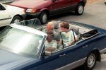 Porte Ercole 27 Juli 1996
Prinses Juliana rijdend met haar kleinzoon Prins Floris in een Mercedes Cabrio