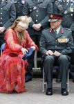 Amersfoort 18 juni 2023
Koning Willem Alexander en Prinses Amalia aanwezig bij de nieuwe standaard die overhandigt zal worden aan het Regiment Huzaren Prinses Catharina-Amalia op de Prins Bernhardkazerne. Het is de eerste keer nadat Prinses Amalia haar arm gebroken heeft na val van het paard .