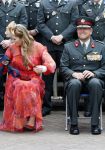 Amersfoort 18 juni 2023
Koning Willem Alexander en Prinses Amalia aanwezig bij de nieuwe standaard die overhandigt zal worden aan het Regiment Huzaren Prinses Catharina-Amalia op de Prins Bernhardkazerne. Het is de eerste keer nadat Prinses Amalia haar arm gebroken heeft na val van het paard .