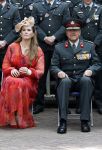 Amersfoort 18 juni 2023
Koning Willem Alexander en Prinses Amalia aanwezig bij de nieuwe standaard die overhandigt zal worden aan het Regiment Huzaren Prinses Catharina-Amalia op de Prins Bernhardkazerne. Het is de eerste keer nadat Prinses Amalia haar arm gebroken heeft na val van het paard .