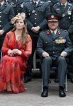 Amersfoort 18 juni 2023
Koning Willem Alexander en Prinses Amalia aanwezig bij de nieuwe standaard die overhandigt zal worden aan het Regiment Huzaren Prinses Catharina-Amalia op de Prins Bernhardkazerne. Het is de eerste keer nadat Prinses Amalia haar arm gebroken heeft na val van het paard .