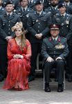 Amersfoort 18 juni 2023
Koning Willem Alexander en Prinses Amalia aanwezig bij de nieuwe standaard die overhandigt zal worden aan het Regiment Huzaren Prinses Catharina-Amalia op de Prins Bernhardkazerne. Het is de eerste keer nadat Prinses Amalia haar arm gebroken heeft na val van het paard .