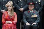 Amersfoort 18 juni 2023
Koning Willem Alexander en Prinses Amalia aanwezig bij de nieuwe standaard die overhandigt zal worden aan het Regiment Huzaren Prinses Catharina-Amalia op de Prins Bernhardkazerne. Het is de eerste keer nadat Prinses Amalia haar arm gebroken heeft na val van het paard .