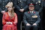 Amersfoort 18 juni 2023
Koning Willem Alexander en Prinses Amalia aanwezig bij de nieuwe standaard die overhandigt zal worden aan het Regiment Huzaren Prinses Catharina-Amalia op de Prins Bernhardkazerne. Het is de eerste keer nadat Prinses Amalia haar arm gebroken heeft na val van het paard .