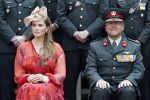 Amersfoort 18 juni 2023
Koning Willem Alexander en Prinses Amalia aanwezig bij de nieuwe standaard die overhandigt zal worden aan het Regiment Huzaren Prinses Catharina-Amalia op de Prins Bernhardkazerne. Het is de eerste keer nadat Prinses Amalia haar arm gebroken heeft na val van het paard .