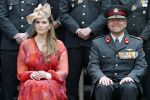 Amersfoort 18 juni 2023
Koning Willem Alexander en Prinses Amalia aanwezig bij de nieuwe standaard die overhandigt zal worden aan het Regiment Huzaren Prinses Catharina-Amalia op de Prins Bernhardkazerne. Het is de eerste keer nadat Prinses Amalia haar arm gebroken heeft na val van het paard .