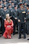 Amersfoort 18 juni 2023
Koning Willem Alexander en Prinses Amalia aanwezig bij de nieuwe standaard die overhandigt zal worden aan het Regiment Huzaren Prinses Catharina-Amalia op de Prins Bernhardkazerne. Het is de eerste keer nadat Prinses Amalia haar arm gebroken heeft na val van het paard .