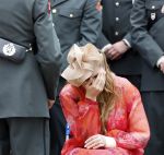 Amersfoort 18 juni 2023
Koning Willem Alexander en Prinses Amalia aanwezig bij de nieuwe standaard die overhandigt zal worden aan het Regiment Huzaren Prinses Catharina-Amalia op de Prins Bernhardkazerne. Het is de eerste keer nadat Prinses Amalia haar arm gebroken heeft na val van het paard .