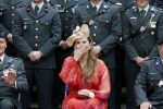Amersfoort 18 juni 2023
Koning Willem Alexander en Prinses Amalia aanwezig bij de nieuwe standaard die overhandigt zal worden aan het Regiment Huzaren Prinses Catharina-Amalia op de Prins Bernhardkazerne. Het is de eerste keer nadat Prinses Amalia haar arm gebroken heeft na val van het paard .