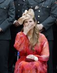 Amersfoort 18 juni 2023
Koning Willem Alexander en Prinses Amalia aanwezig bij de nieuwe standaard die overhandigt zal worden aan het Regiment Huzaren Prinses Catharina-Amalia op de Prins Bernhardkazerne. Het is de eerste keer nadat Prinses Amalia haar arm gebroken heeft na val van het paard .