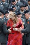 Amersfoort 18 juni 2023
Koning Willem Alexander en Prinses Amalia aanwezig bij de nieuwe standaard die overhandigt zal worden aan het Regiment Huzaren Prinses Catharina-Amalia op de Prins Bernhardkazerne. Het is de eerste keer nadat Prinses Amalia haar arm gebroken heeft na val van het paard .