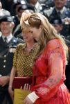 Amersfoort 18 juni 2023
Koning Willem Alexander en Prinses Amalia aanwezig bij de nieuwe standaard die overhandigt zal worden aan het Regiment Huzaren Prinses Catharina-Amalia op de Prins Bernhardkazerne. Het is de eerste keer nadat Prinses Amalia haar arm gebroken heeft na val van het paard .