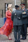 Amersfoort 18 juni 2023
Koning Willem Alexander en Prinses Amalia aanwezig bij de nieuwe standaard die overhandigt zal worden aan het Regiment Huzaren Prinses Catharina-Amalia op de Prins Bernhardkazerne. Het is de eerste keer nadat Prinses Amalia haar arm gebroken heeft na val van het paard .