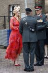 Amersfoort 18 juni 2023
Koning Willem Alexander en Prinses Amalia aanwezig bij de nieuwe standaard die overhandigt zal worden aan het Regiment Huzaren Prinses Catharina-Amalia op de Prins Bernhardkazerne. Het is de eerste keer nadat Prinses Amalia haar arm gebroken heeft na val van het paard .