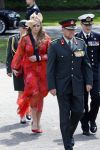 Amersfoort 18 juni 2023
Koning Willem Alexander en Prinses Amalia aanwezig bij de nieuwe standaard die overhandigt zal worden aan het Regiment Huzaren Prinses Catharina-Amalia op de Prins Bernhardkazerne. Het is de eerste keer nadat Prinses Amalia haar arm gebroken heeft na val van het paard .