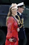 Amersfoort 18 juni 2023
Koning Willem Alexander en Prinses Amalia aanwezig bij de nieuwe standaard die overhandigt zal worden aan het Regiment Huzaren Prinses Catharina-Amalia op de Prins Bernhardkazerne. Het is de eerste keer nadat Prinses Amalia haar arm gebroken heeft na val van het paard .