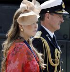 Amersfoort 18 juni 2023
Koning Willem Alexander en Prinses Amalia aanwezig bij de nieuwe standaard die overhandigt zal worden aan het Regiment Huzaren Prinses Catharina-Amalia op de Prins Bernhardkazerne. Het is de eerste keer nadat Prinses Amalia haar arm gebroken heeft na val van het paard .