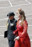 Amersfoort 18 juni 2023
Koning Willem Alexander en Prinses Amalia aanwezig bij de nieuwe standaard die overhandigt zal worden aan het Regiment Huzaren Prinses Catharina-Amalia op de Prins Bernhardkazerne. Het is de eerste keer nadat Prinses Amalia haar arm gebroken heeft na val van het paard .