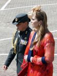 Amersfoort 18 juni 2023
Koning Willem Alexander en Prinses Amalia aanwezig bij de nieuwe standaard die overhandigt zal worden aan het Regiment Huzaren Prinses Catharina-Amalia op de Prins Bernhardkazerne. Het is de eerste keer nadat Prinses Amalia haar arm gebroken heeft na val van het paard .
