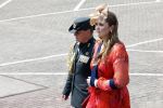 Amersfoort 18 juni 2023
Koning Willem Alexander en Prinses Amalia aanwezig bij de nieuwe standaard die overhandigt zal worden aan het Regiment Huzaren Prinses Catharina-Amalia op de Prins Bernhardkazerne. Het is de eerste keer nadat Prinses Amalia haar arm gebroken heeft na val van het paard .
