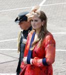 Amersfoort 18 juni 2023
Koning Willem Alexander en Prinses Amalia aanwezig bij de nieuwe standaard die overhandigt zal worden aan het Regiment Huzaren Prinses Catharina-Amalia op de Prins Bernhardkazerne. Het is de eerste keer nadat Prinses Amalia haar arm gebroken heeft na val van het paard .