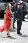Amersfoort 18 juni 2023
Koning Willem Alexander en Prinses Amalia aanwezig bij de nieuwe standaard die overhandigt zal worden aan het Regiment Huzaren Prinses Catharina-Amalia op de Prins Bernhardkazerne. Het is de eerste keer nadat Prinses Amalia haar arm gebroken heeft na val van het paard .